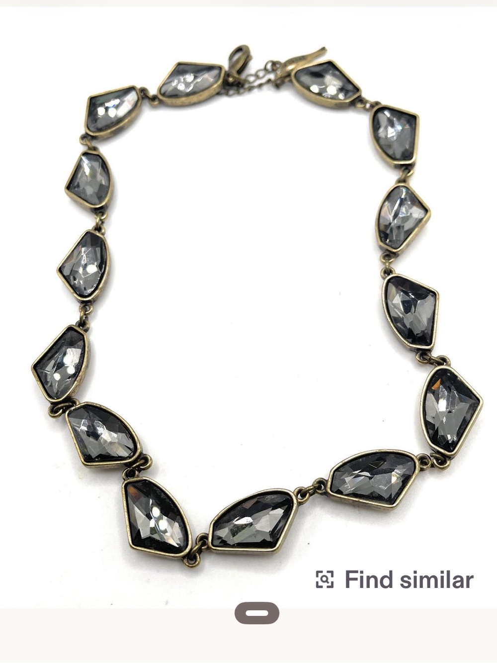 Chloe + Isabel Sunset on the Seine Collar Necklace Smoke Grey